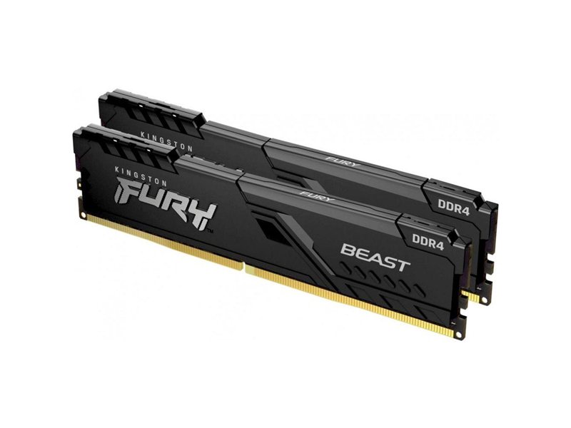 Модуль памяти Kingston FURY Beast Black Gaming Memory KF436C18BBK2/32 32GB DDR4 3600 DIMM Non-ECC, CL18, 1.35V, 2Gx8 Кит 2х16, RTL, (319743)