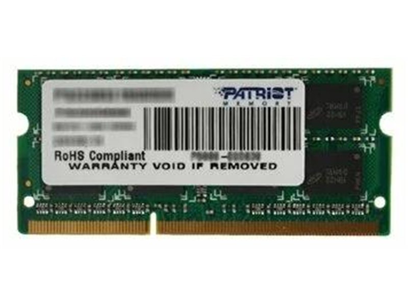 Память DDR3 8Gb 1600MHz Patriot PSD38G16002S RTL PC3-12800 CL11 SO-DIMM 204-pin 1.5В dual rank Ret