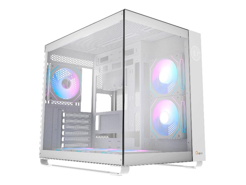 Корпус ПК без блока питания/ Case Ocypus Iota C70 WH ARGB, Midi-Tower, TG, 6x120mm ARGB, 2xUSB-A 3.0 + 1xUSB-C 3.1, ATX, mATX, mITX White