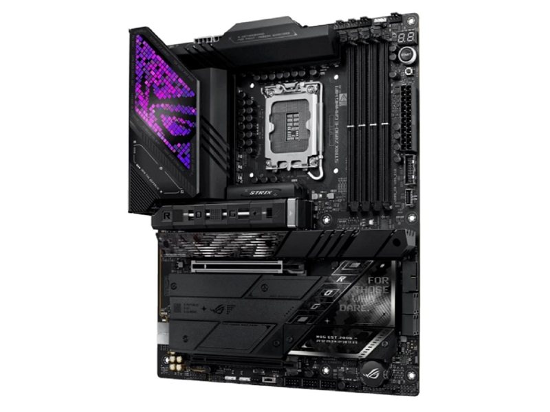 ASUS ROG STRIX Z890-E GAMING WIFI (Socket 1851, ATX, 4xDDR5(192GB), 1xPCIe 5.0x16/1xPCIe 4.0x16/1xLAN (5GbE), Wi-Fi, BT, 4xSATA 6Gb/s, 7xM.2, 2xThunderbolt 4 (USB-C), 2xType-C, 10xUSB 3.2)