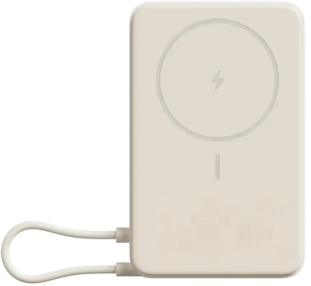 Мобильный аккумулятор Xiaomi Magnetic BHR08PBGL 10000mAh QC3.0/PD3.0 33W 3A USB-C беспров.зар. бежевый