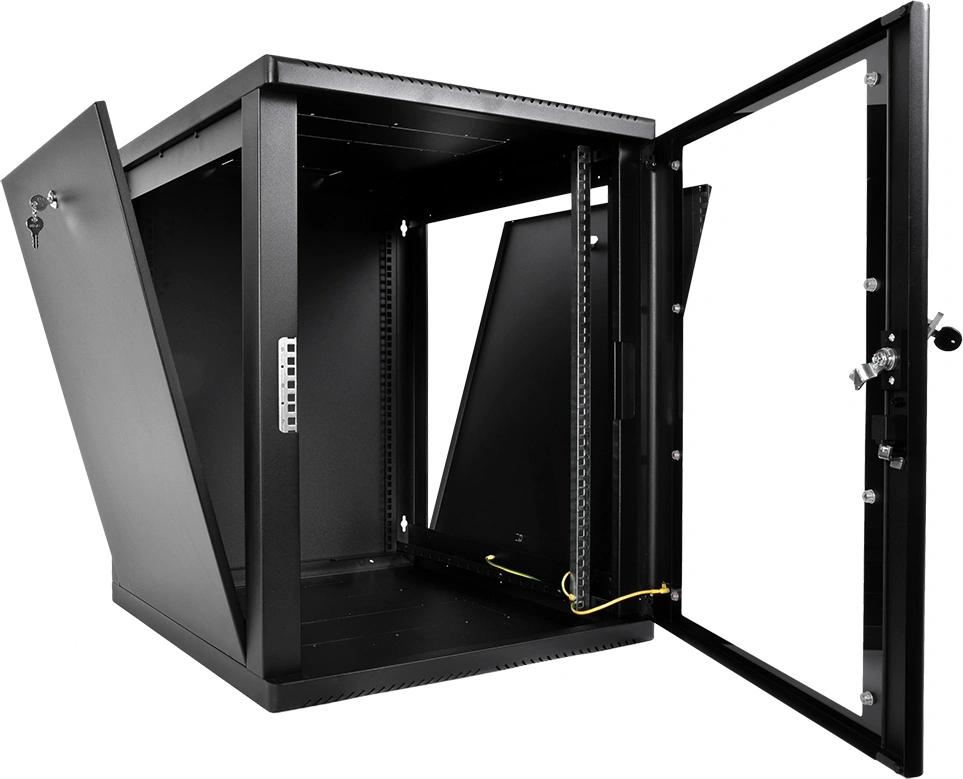 Шкаф коммутационный ЦМО (ШРН-М-15.500-9005) настенный 15U 600x520мм пер.дв.стекл 130кг черный 456мм 24.66кг 180град. 745мм IP20 сталь