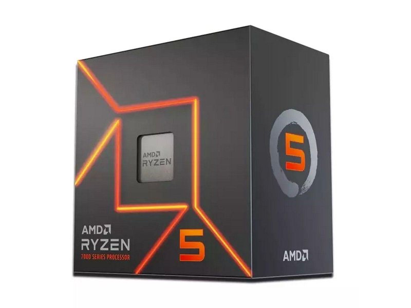 Центральный Процессор AMD RYZEN 5 7600 BOX (Raphael, 5nm, C6/T12, Base 3,8GHz, Turbo 5,1GHz, RDNA 2 Graphics, L3 32Mb, TDP 65W, SAM5)