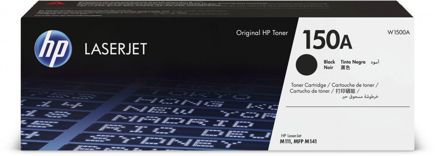 Картридж лазерный HP 150A W1500A черный бар.в компл. (975стр.) для HP HP LJ M111, M141