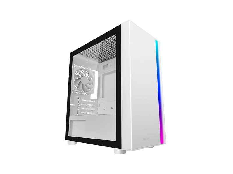 Корпус без блока питания/ Case PCCooler LM300 ARGB WH, Mini-Tower, TG, 1x120mm ARGB, 1xUSB-A 3.0 + 2xUSB-A 2.0, mATX, mITX White