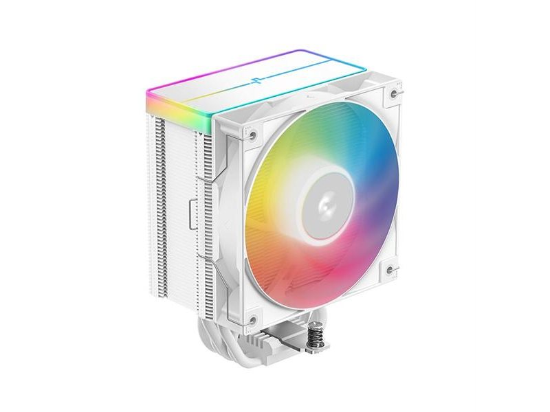 Кулер для процессора DEEPCOOL AG500 WH ARGB V2 LGA1700/1200/115X/AM5/AM4 (12шт/кор, TDP 240W, PWM, ARGB Fan 120mm, 5 тепл. трубок, белый) RET (R-AG500-WHAMMN-GJD)