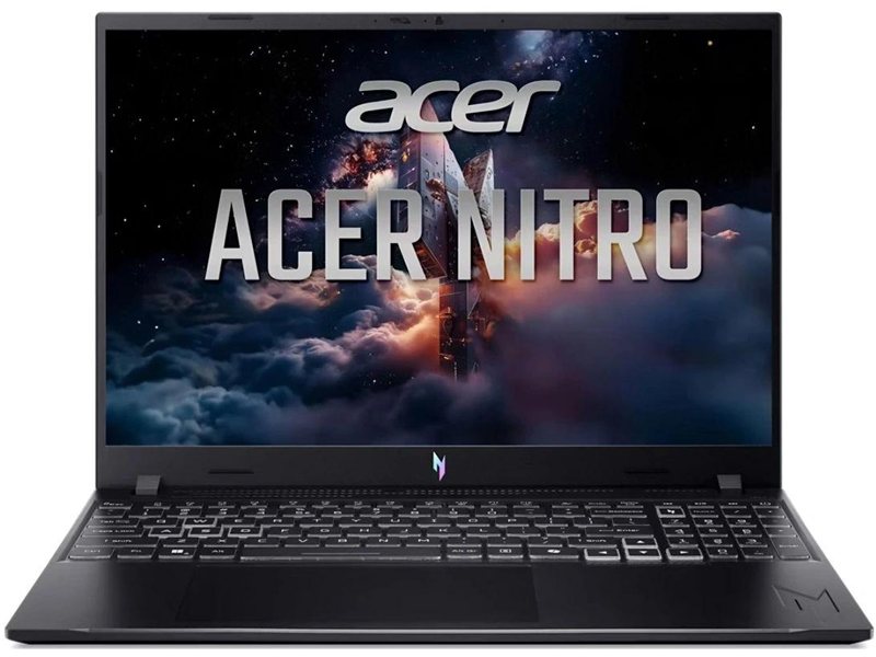 Ноутбук Acer Nitro V 16S ANV16-I31-76Z5 Core 7 240H 16Gb SSD512Gb NVIDIA GeForce RTX 5070 8Gb 16" IPS WUXGA (1920x1200) без ОС black WiFi BT Cam (NH.U5DCD.002)