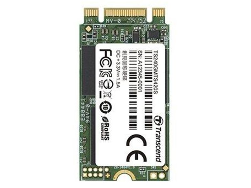 Твердотельный диск 120GB Transcend MTS420, 3D NAND, M.2, SATA III [R/W - 560/500 MB/s]