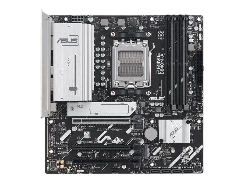 Материнская плата ASUS PRIME B840M-A-CSM, AM5, B840, 4*DDR5, 4*SATA, 3*M.2, 2*USB 3.2, 4*USB 2.0, Type-C, 4*PCIx16, 2* DP+HDMI, mATX; 90MB1J10-M0EAYC