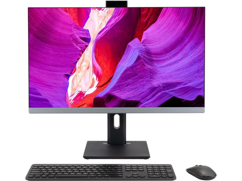 Моноблок Digma Pro Unity 27" Full HD i5 1235U (1.3) 16Gb SSD512Gb Iris Xe CR Windows 11 Pro GbitEth WiFi BT 90W клавиатура мышь Cam серый/черный 1920x1080