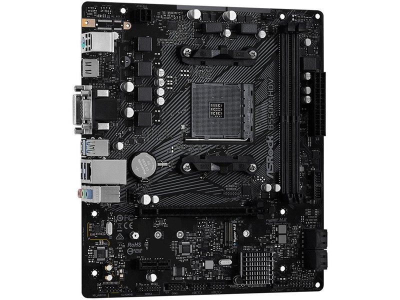 Asrock B550M-HDV {Soc-AM4 AMD B550 2xDDR4 mATX AC`97 8ch(7.1) GbLAN RAID+VGA+DVI+HDMI}