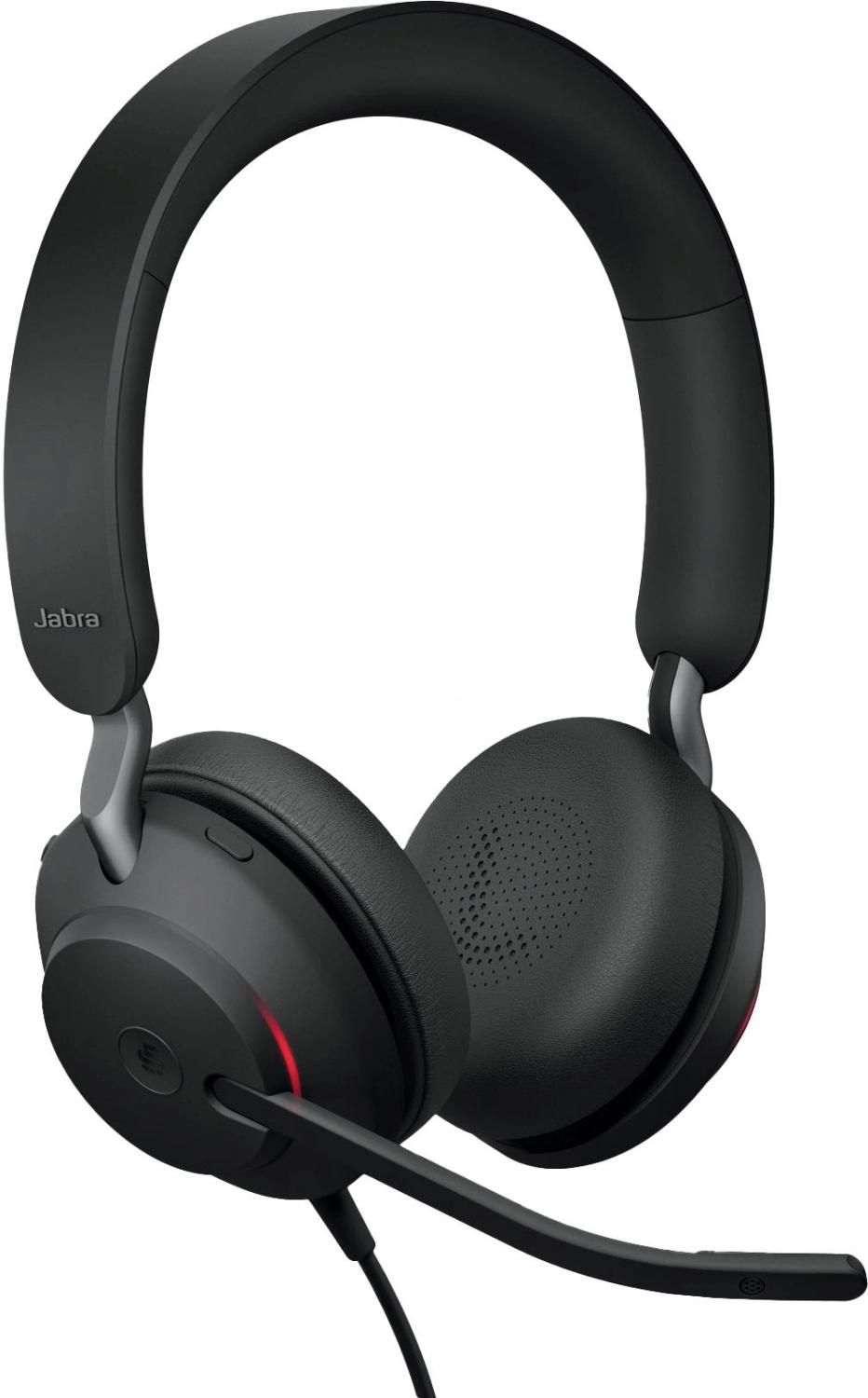 Наушники с микрофоном Jabra Evolve2 40 SE USB-C/A черный 1.5м накладные USB оголовье (24189-999-799)