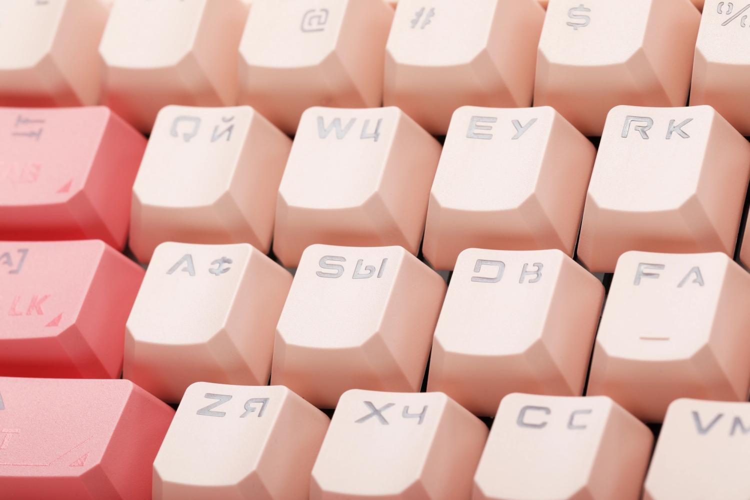 Клавиатура A4Tech S87 Energy механическая розовый USB for gamer LED (S87 USB ENERGY PINK) кабель 1.8м