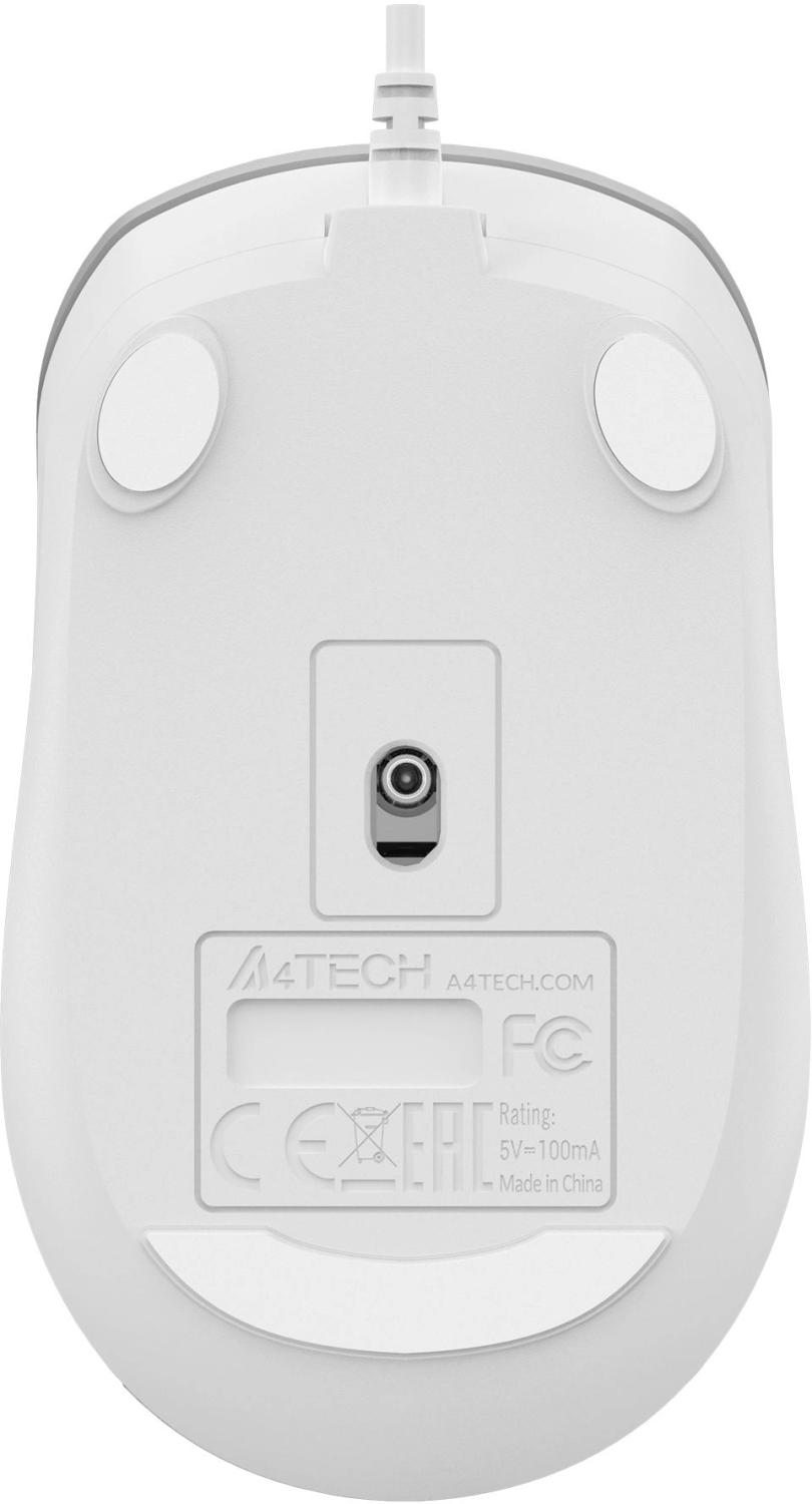 Мышь A4Tech Fstyler FM26 серебристый/белый оптическая 1600dpi USB для ноутбука 4but (FM26 USB (ICY WHITE))