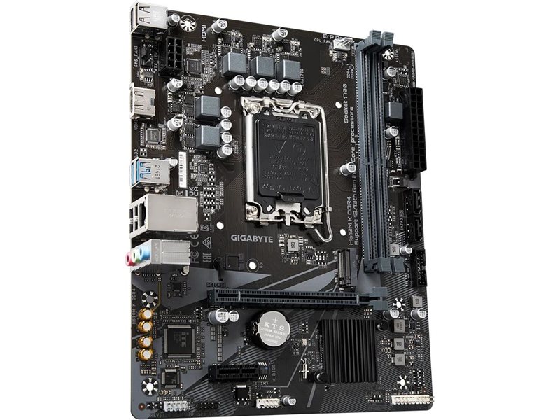 Материнская плата MB GIGABYTE INTEL H610 s1700, 2xDDR4(64GB), HDMI 2.0, 1xPCIe 4.0x16, 1xPCIe 3.0, 1xLAN, 2xSATA 6Gb/s, 1xM.2, 2xUSB 3.2, 4xUSB 2.0, mATX