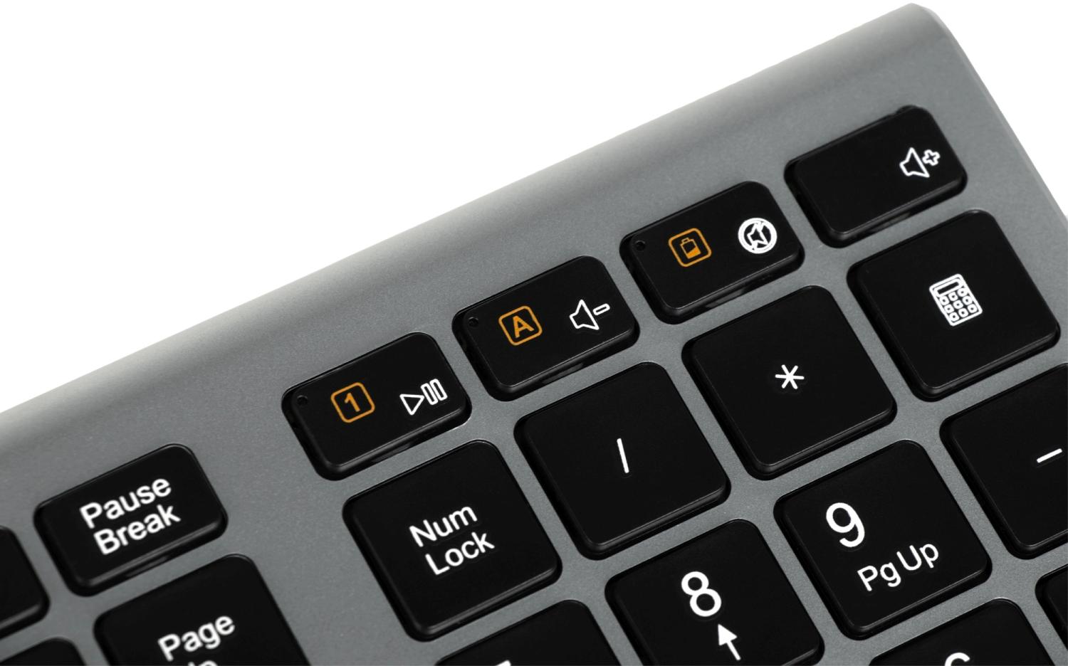 Клавиатура Оклик 890S серый USB беспроводная slim (1196549)
