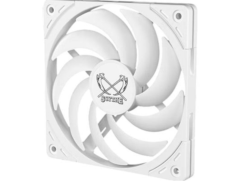 Кулер для корпуса/ Case Cooler Scythe Wonder Tornado 120 Slim White (120x120x15mm, 4-pin PWM, 34.31CFM, 26.36dBA, 2000RPM, White)