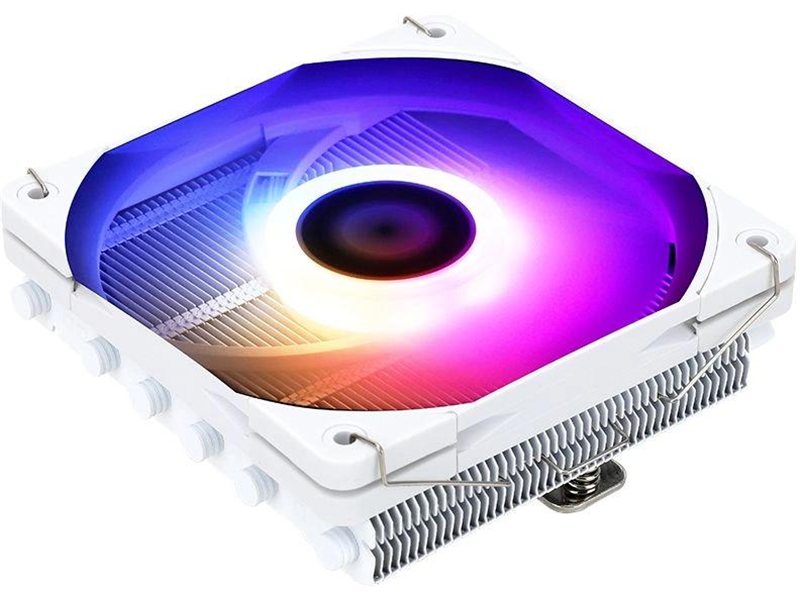 Кулер для процессора/ CPU Cooler Thermalright SI-100 White Argb (4-pin PWM, 74.8mm, Ni/Cu, 6x6mm, ARGB, 1x120mm, 72.37CFM, 27.7dBA, 2000RPM, S: 1851/1700/1200/20XX/115X, AM5/AM4, white)
