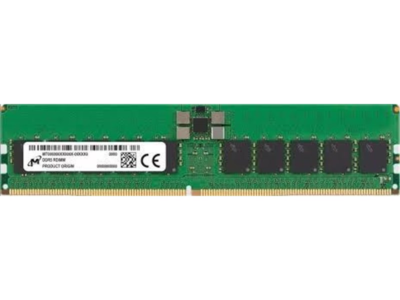 Оперативная память Micron DDR5 RDIMM 32GB 2Rx8 4800 MHz ECC Registered MTC20F2085S1RC48BA1, 1 year, OEM, New Original