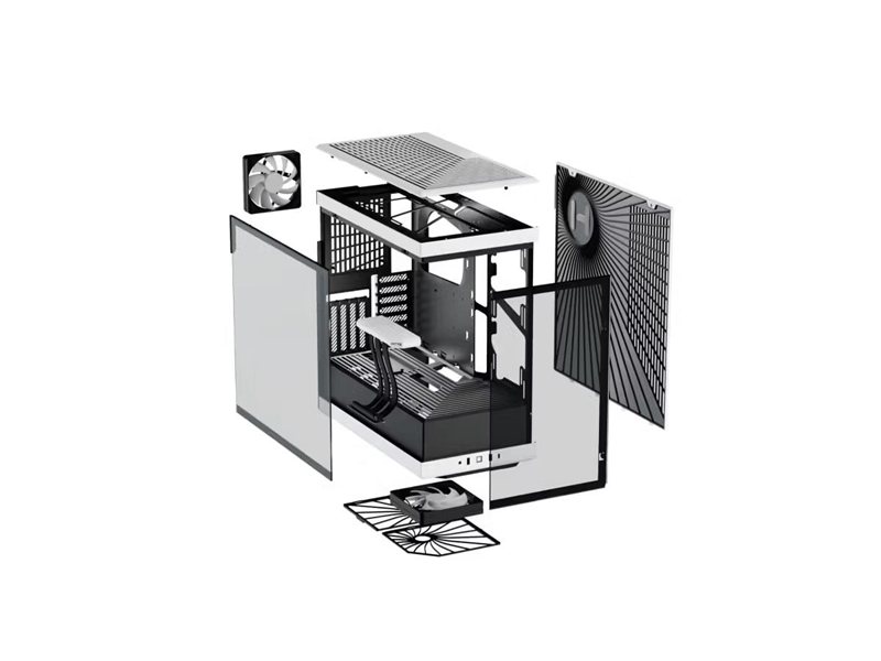 Корпус без блока питания/ Case HYTE Y40, Midi-Tower, TG, no fans, 2xUSB-A 3.2, 1xUSB Type-C, ATX, mATX, mITX Panda