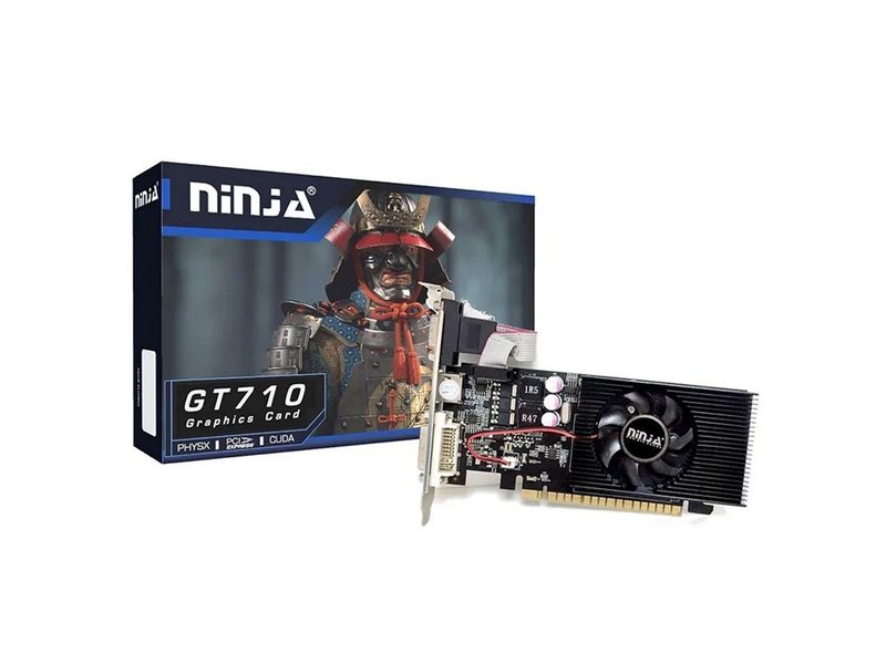 Видеокарта Ninja (Sinotex) GT710 2GB 64bit DDR3 VGA DVI HDMI 1FAN LP RTL
