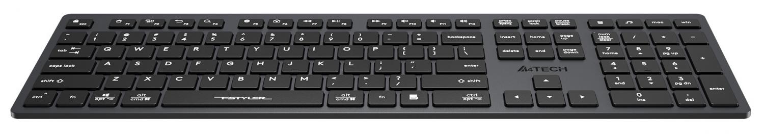Клавиатура A4Tech FX50 серый USB slim Multimedia (FX50 GREY) кабель 1.5м