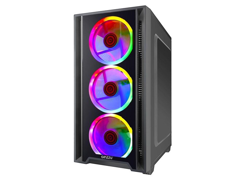 Ginzzu CL610 mATX FAN 4*12FRGB Белый