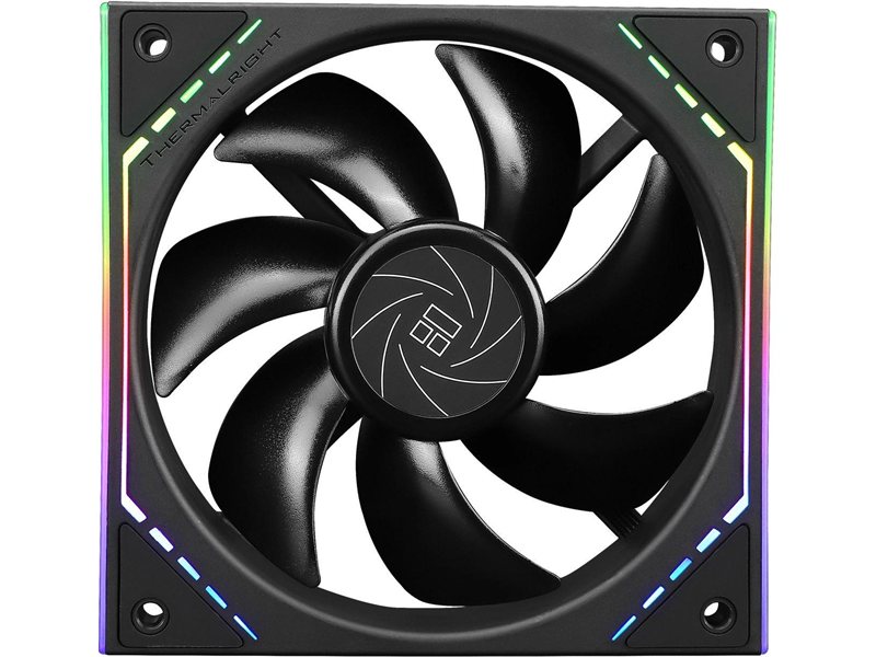 Кулер для корпуса/ Case Cooler Thermalright TL-M12 (120x124x25mm, 4-pin PWM, ARGB, 47.6CFM, 23.2dBA, 1500RPM, Black)