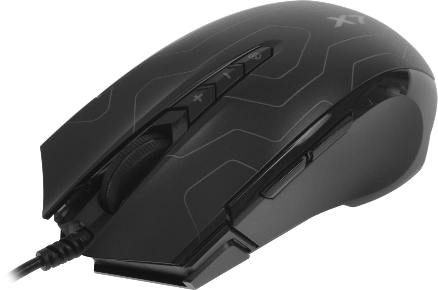 Мышь A4Tech X89 Maze черный оптическая 2400dpi USB 8but (X89 (MAZE))