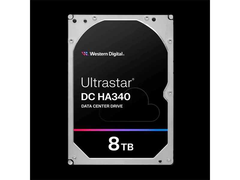 Жесткий диск/ HDD WD SATA 3.2 LFF Server 8Tb Ultrastar DC HA340 7200 6Gb/s 256MB 1 year warranty (replacement HUS728T8TALE6L4, HUH721008ALE604, ST8000NM017B)