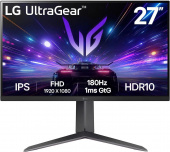 Монитор LG 27" UltraGear 27GS65F-B черный IPS LED 16:9 HDMI матовая HAS 300cd 178гр/178гр 1920x1080 180Hz FreeSync DP FHD 7.2кг