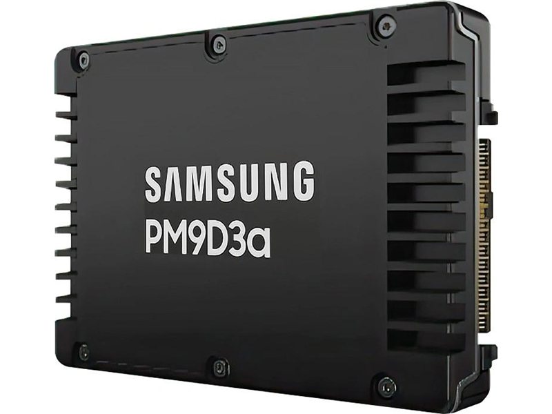 Твердотельный накопитель Samsung Enterprise SSD, 2.5(SFF/U.2) 15mm, PM9D3a, 3840GB (3.84TB), PCIe5.0 1x4 NVMe 2.0, R12000/W6200Mb/s IOPS(R4K) 2000K/250K, MTBF 2.5M, 1DWPD/5Y TBW 7008TB, OEM,(replace MZQL23T8HCLS-00A07)