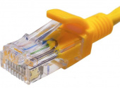 Патч-корд Suprlan 10-0161 UTP RJ-45 вил.-вилка RJ-45 кат.5E 0.5м желтый LSZH 26AWG