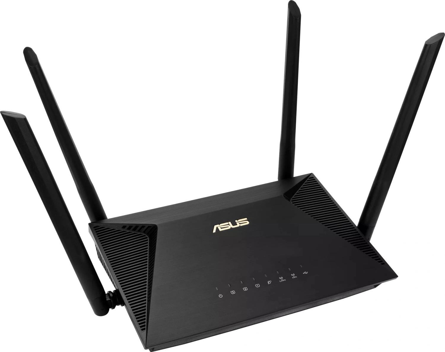 Роутер беспроводной Asus RT-AX1800U AX1800 10/100/1000BASE-TX/4G ready черный