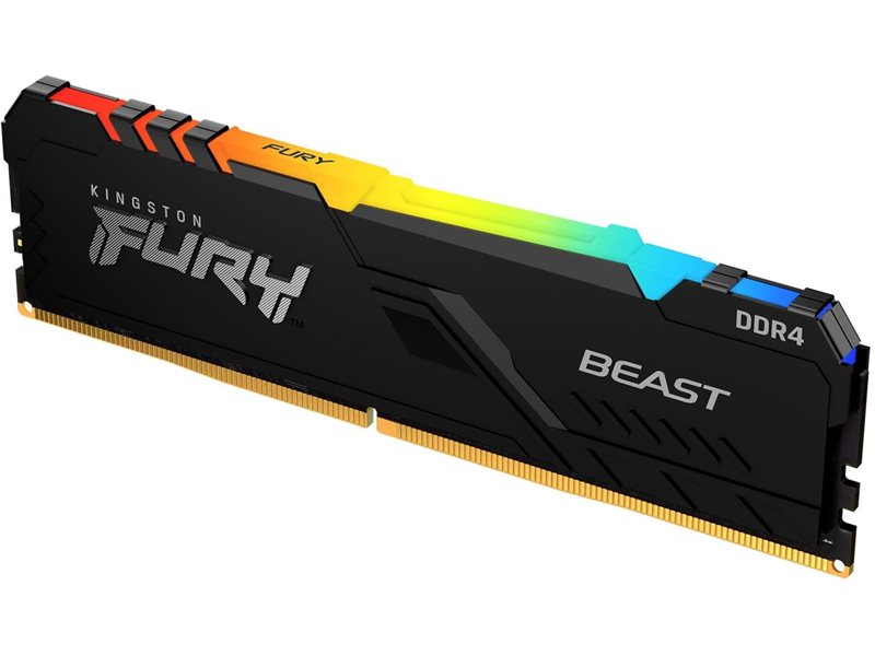 Память DDR4 2x32GB 3200MHz Kingston KF432C16BB2AK2/64 Fury Beast RGB RTL Gaming PC4-25600 CL16 DIMM 288-pin 1.35В dual rank с радиатором Ret