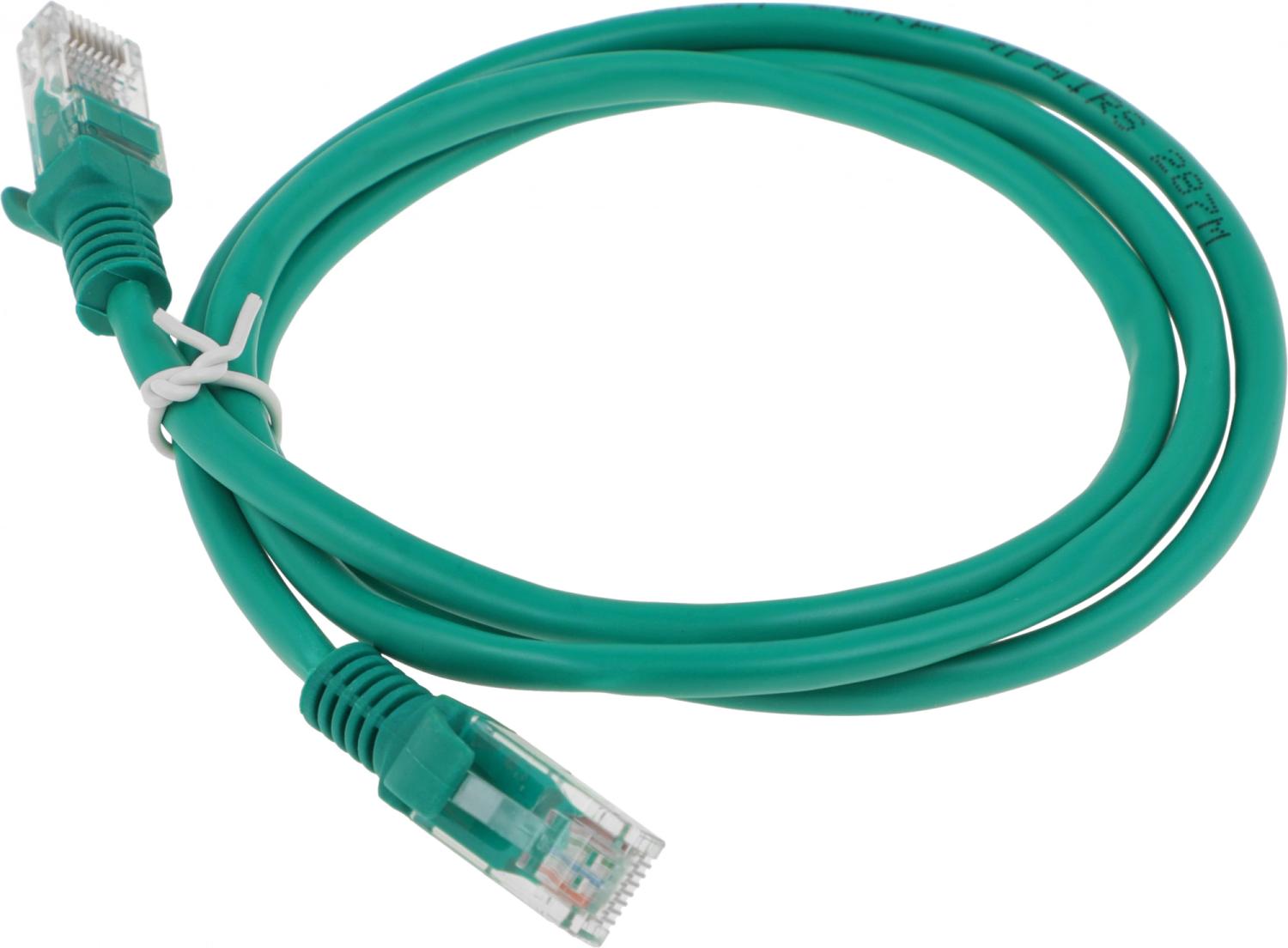 Патч-корд Cablexpert PP12-1M/G 1000Гбит/с UTP 4 пары cat.5E CCA molded 1м зеленый RJ-45 (m)-RJ-45 (m)