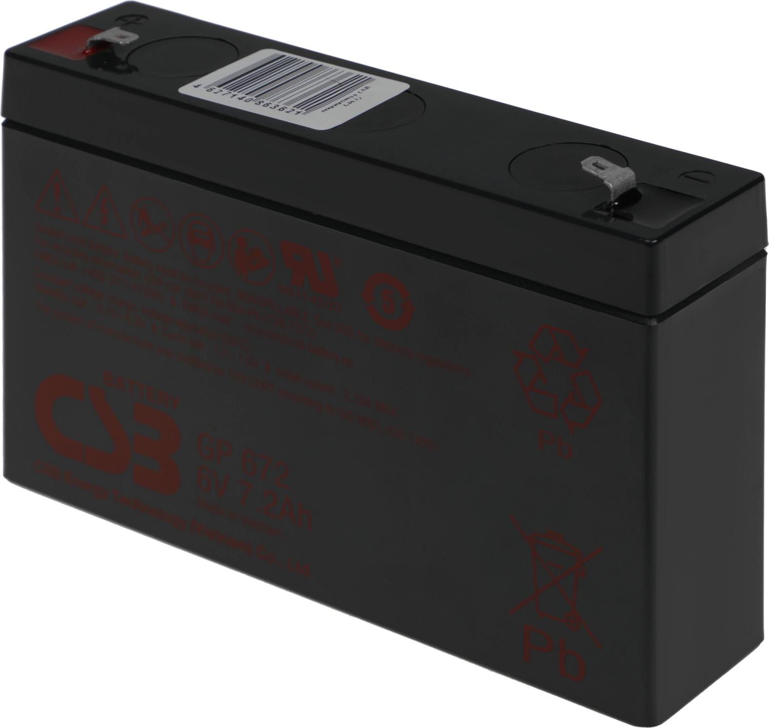 Батарея для ИБП CSB GP672 6В 7.2Ач