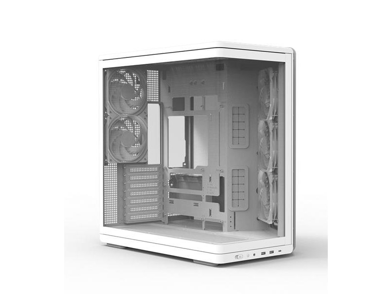 корпус ZALMAN P60, ATX, WHITE, WINDOW, 2x3.5", 3x2.5", 1xUSB TYPE-C, 2xUSB3.0, SIDE 3x120mm ARGB, REAR 2x120mm ARGB