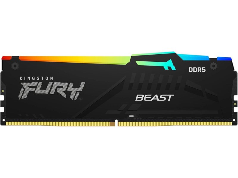 Память DDR5 16GB 5600MHz Kingston KF556C40BBA-16 Fury Beast XMP RGB RTL Gaming PC5-44800 CL40 DIMM UDIMM 288-pin 1.25В dual rank с радиатором Ret