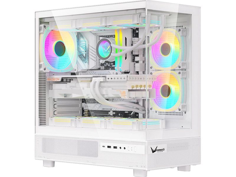 Корпус Formula Crystal Z8 белый ATX 9x120mm 6x140mm 1xUSB3.0 audio bott PSU [CRYSTAL Z8 W]