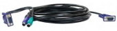 Кабель D-Link DKVM-CB/B1A Кабель KVM длиной 1,8 м с разъемами VGA и PS/2 для DKVM-4K/B
