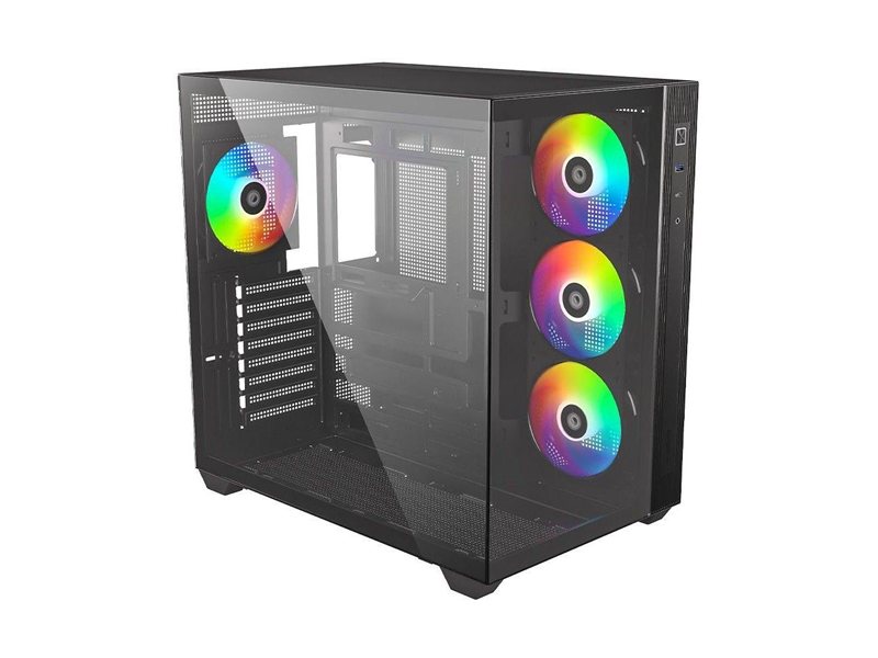 Case ID-Cooling VIEW 500 ARGB Black mATX/ win TG/ 3 fans/ CPU 162mm/ GPU 407mm/ no PSU