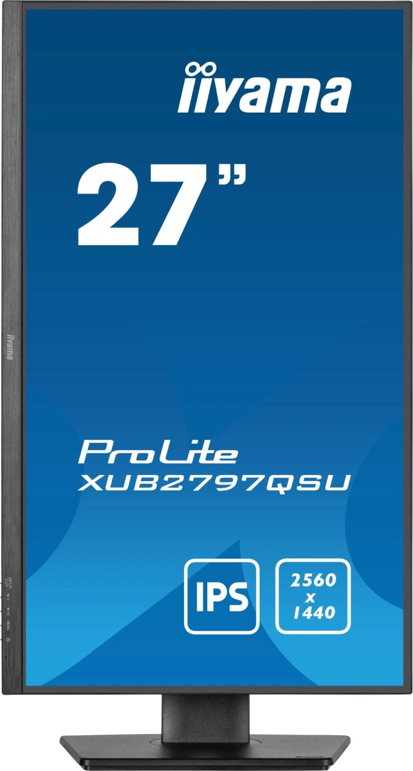 Монитор Iiyama 27" ProLite XUB2797QSU-B2 черный IPS LED 16:9 HDMI M/M матовая HAS Piv 300cd 178гр/178гр 2560x1440 100Hz DP 2K USB 5.7кг