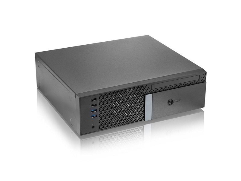 Корпус для ПК FoxLine FL-1001-TFX300S-U32C mATX case, black w/PSU TFX 300W, w/2xUSB2.0+2xUSB3.0+1xType-C (USB2.0),w/1xcombo audio, w/pwr cord, w/ 8cm FAN