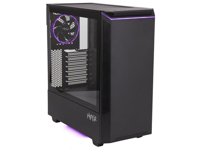 Корпус Hiper PB81 черный без БП ATX 4x120mm 2xUSB2.0 2xUSB3.0 audio bott PSU