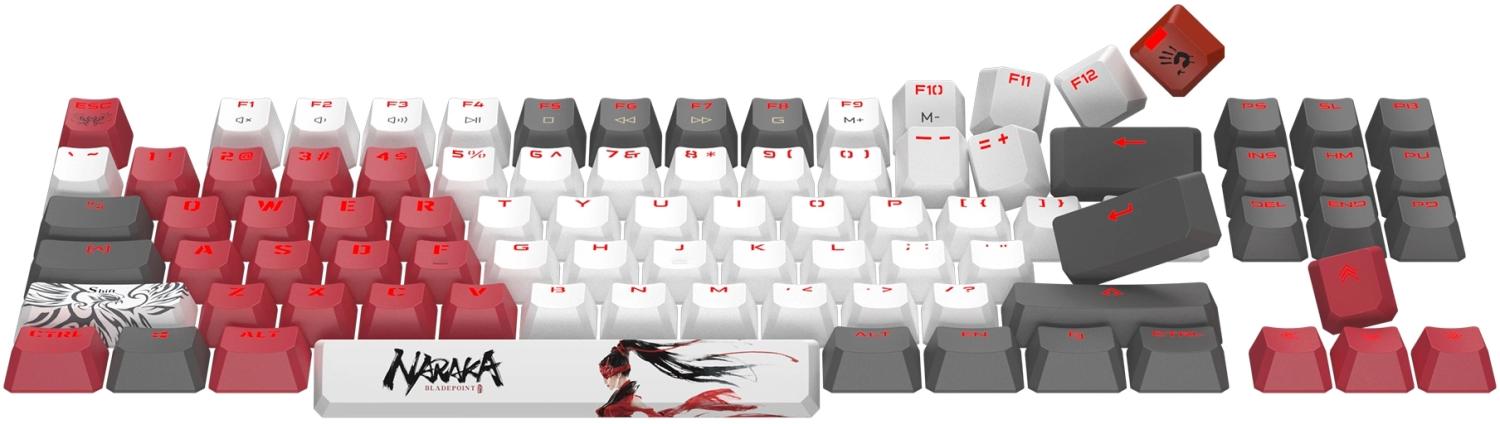 Клавиатура A4Tech S87 Naraka механическая черный/красный USB for gamer LED кабель 1.8м