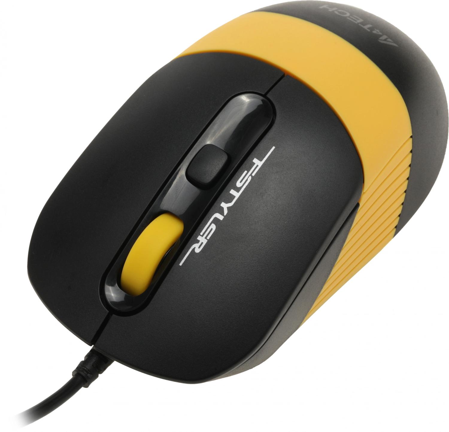 Клавиатура + мышь A4Tech Fstyler F1110 клав:черный/желтый мышь:черный/желтый USB Multimedia (F1110 BUMBLEBEE)