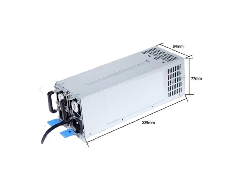 Procase MR2800P Блок питания с резервированием ATX 2U (800W+800W) КПД 94+Platinum, 225*78*84mm, CRPS, Модульные кабели, Активный PFC, +12B=65A,+5B=25A,+3,3B=25A, -12В=0,3А, 5VSB=2.5A, Входное напряжен