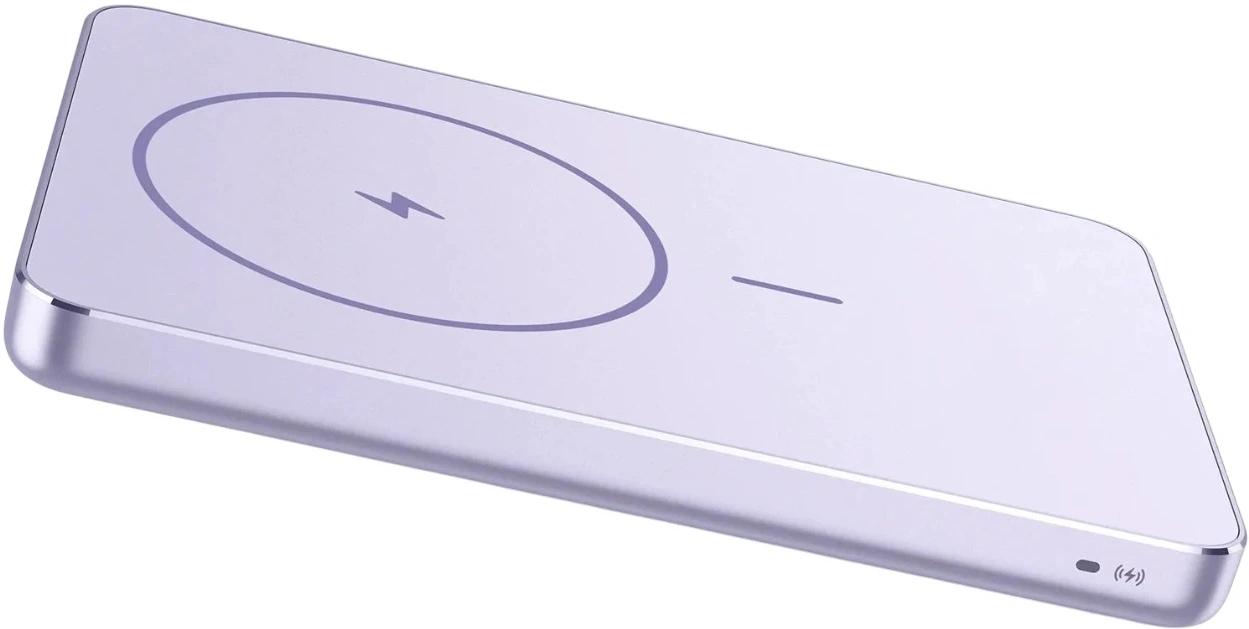 Мобильный аккумулятор Xiaomi Super Slim Magnetic 5000mAh QC3.0/PD3.0 22.5W 3A USB-C беспров.зар. фиолетовый (BHR08PNGL)
