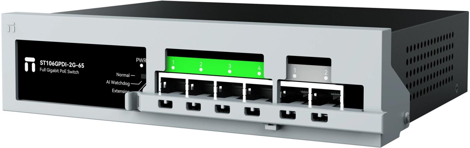 Коммутатор Netis ST106GPDI-2G-65 (L2) 6x1Гбит/с 4PoE+ 55W неуправляемый